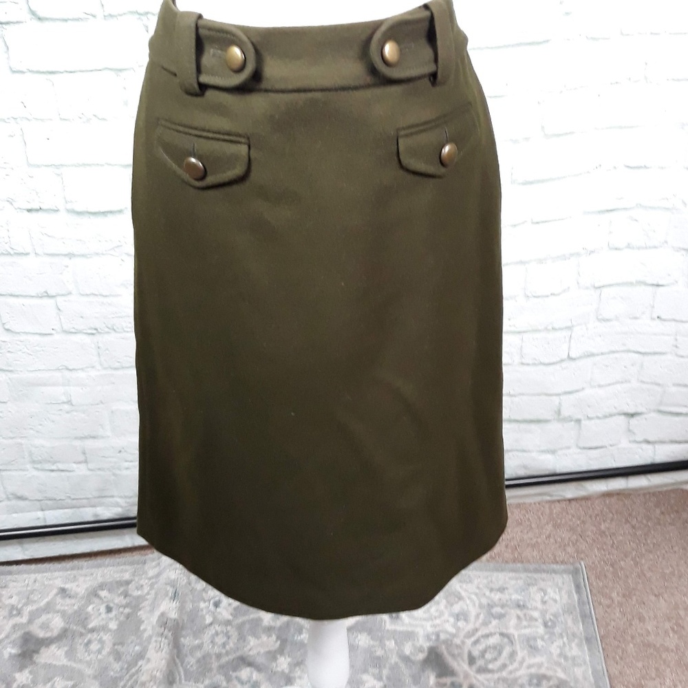 J. Crew olive green work / school skirt size 8